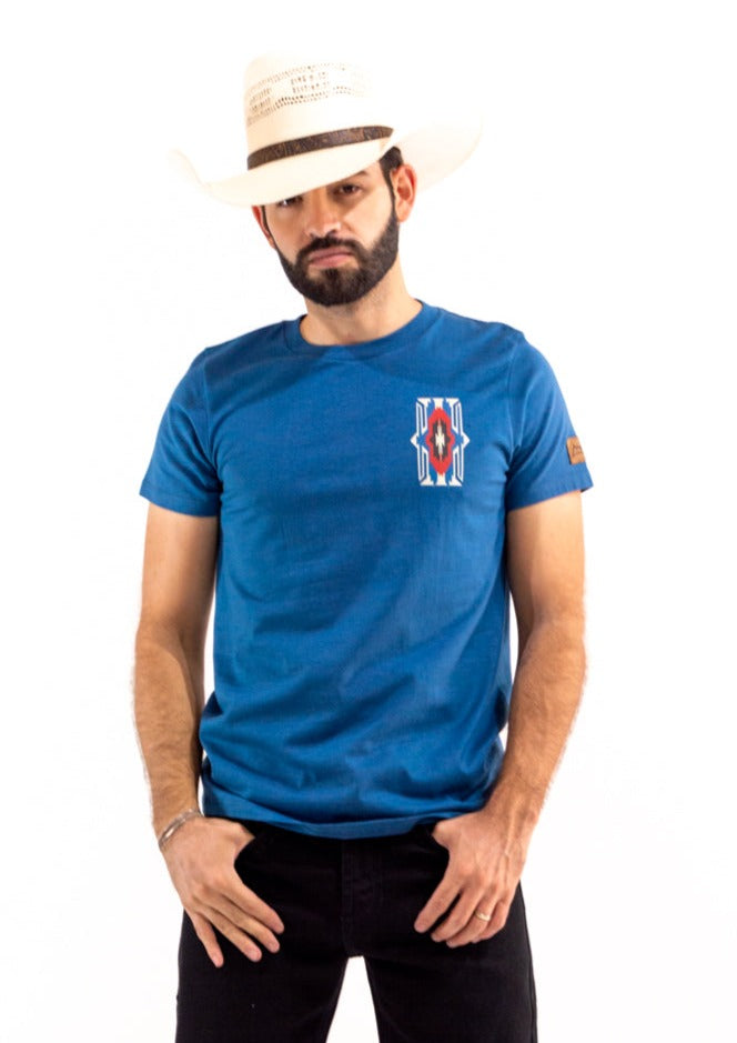Playera para caballero AZUL PLUMBAGO TSC004