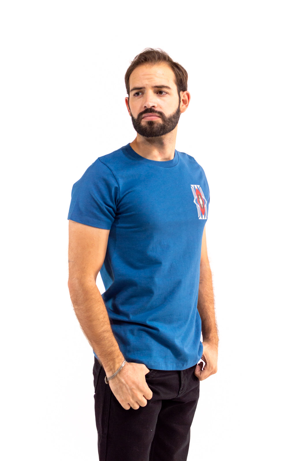 Playera para caballero AZUL PLUMBAGO TSC004