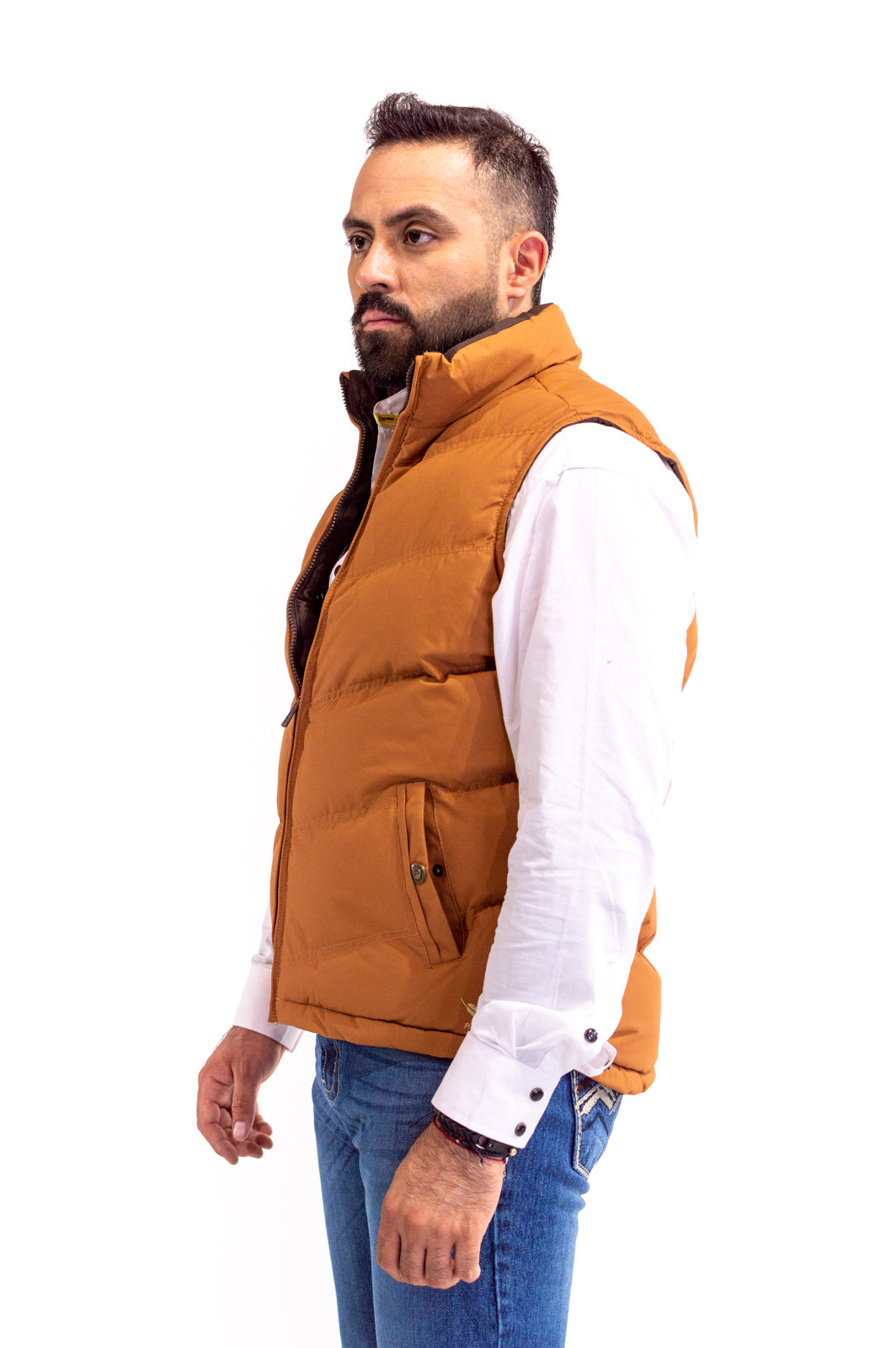Chaleco Caballero Doble vista Yellow Brown VE120517-DT9-10