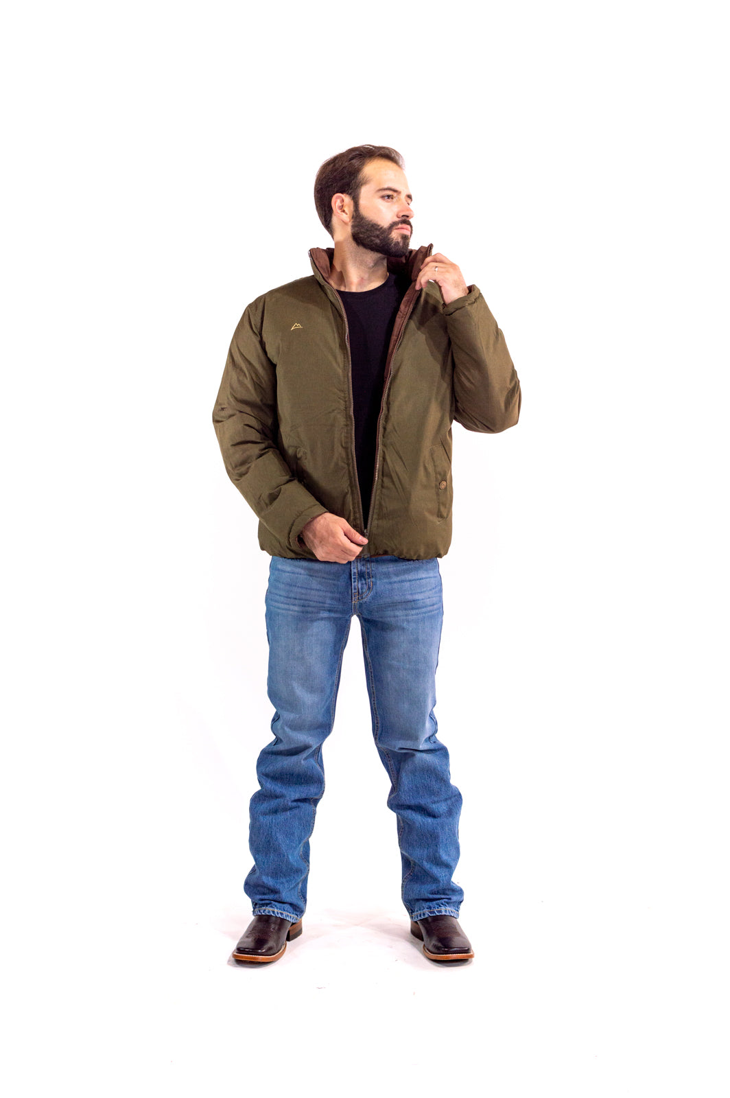 Double View Men's Jacket Red Coffee/Dark Olive JK120517-ME3-8