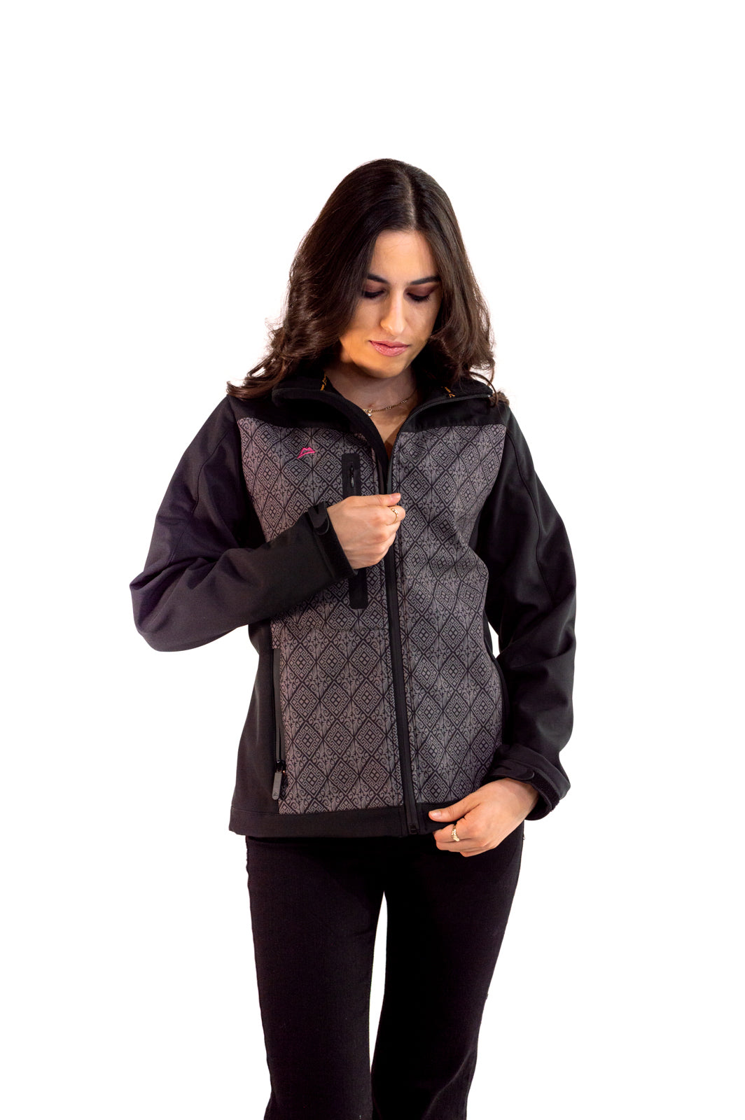 Chamarra mujer spandex étnico black WJK915-EB-1