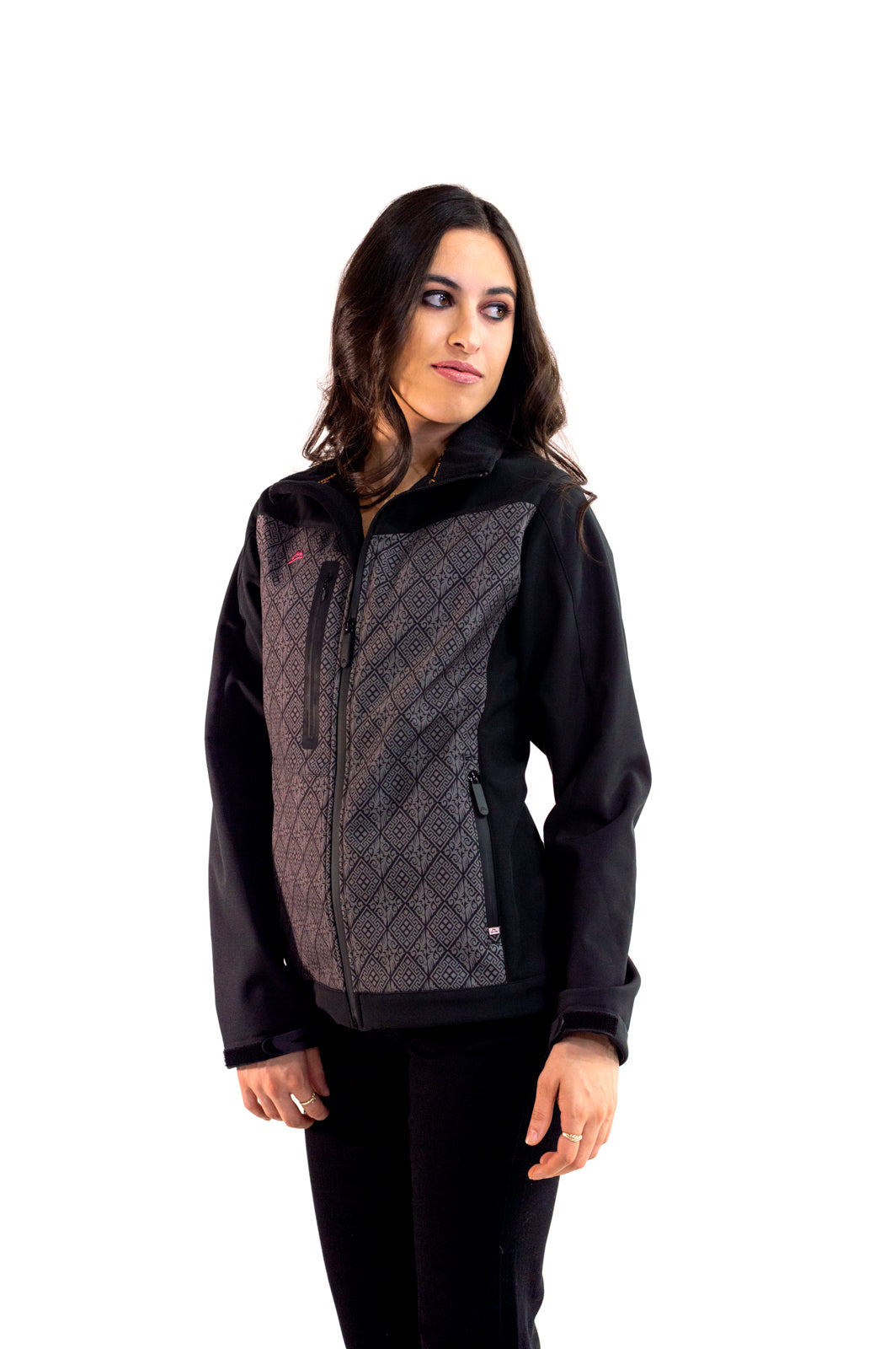 Chamarra mujer spandex étnico black WJK915-EB-1