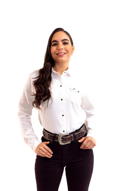 Camisa Vaquera Dama Blanco CM058