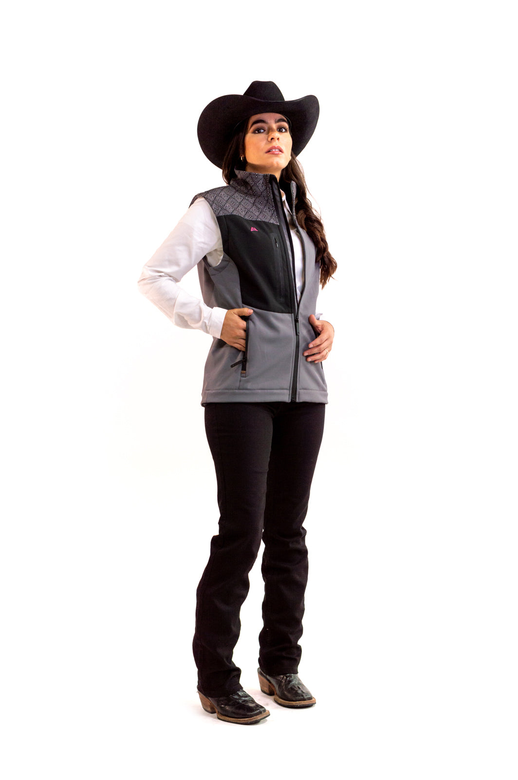 Chaleco mujer spandex étnico black WVE912-EB-22