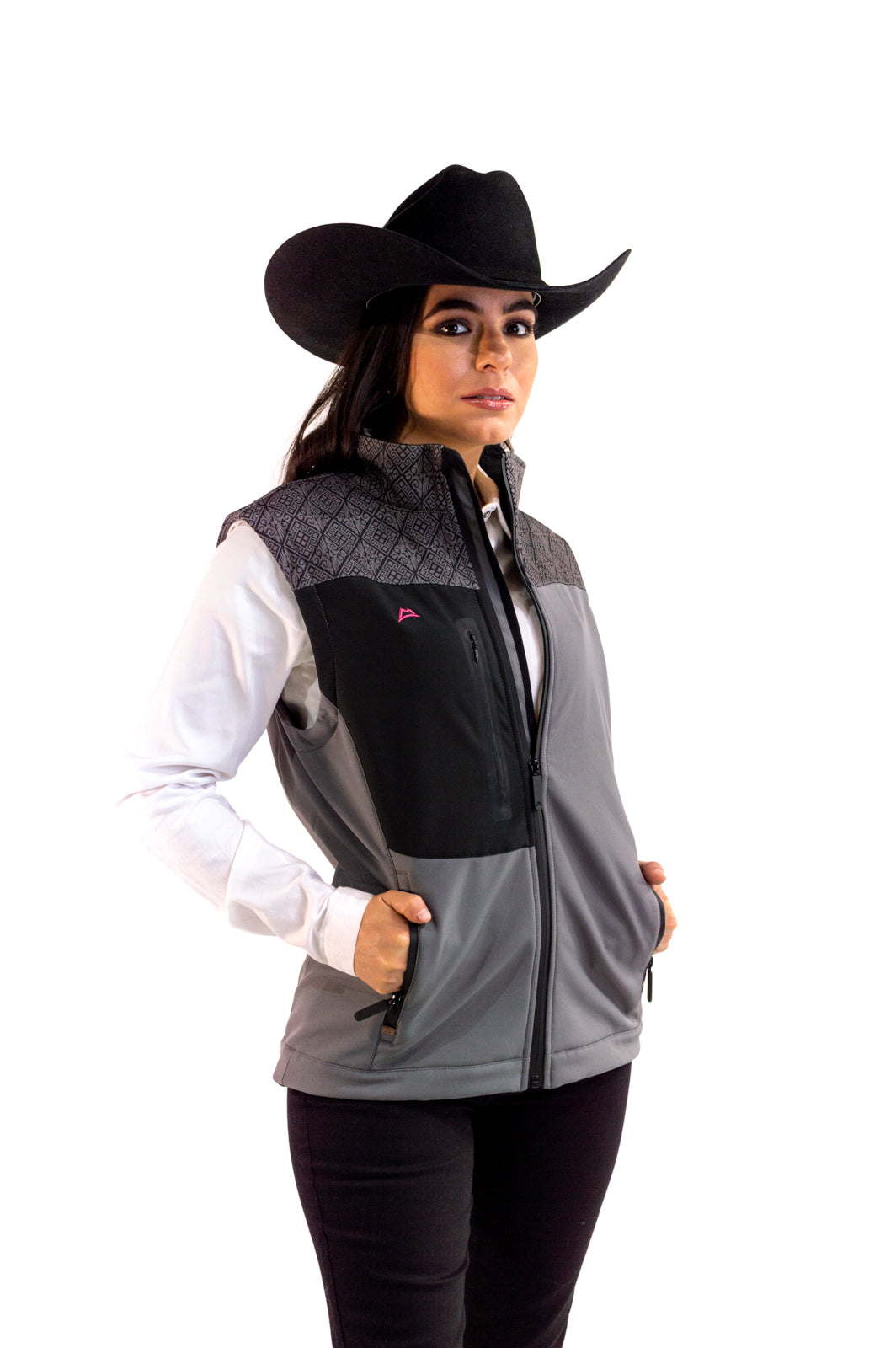 Chaleco mujer spandex étnico black WVE912-EB-22