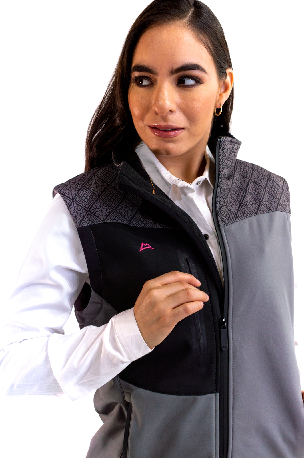 Chaleco mujer spandex étnico black WVE912-EB-22