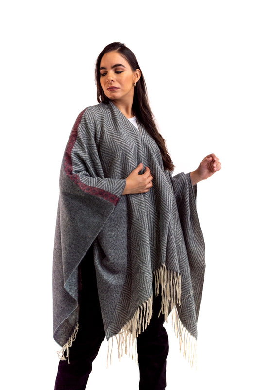 Poncho Icy Denver Gray PD048