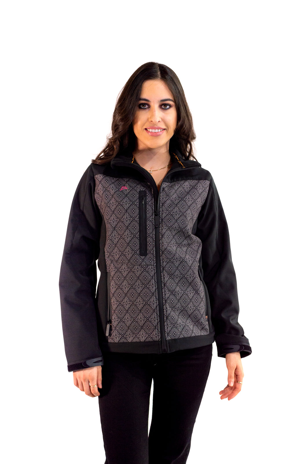 Chamarra mujer spandex étnico black WJK915-EB-1