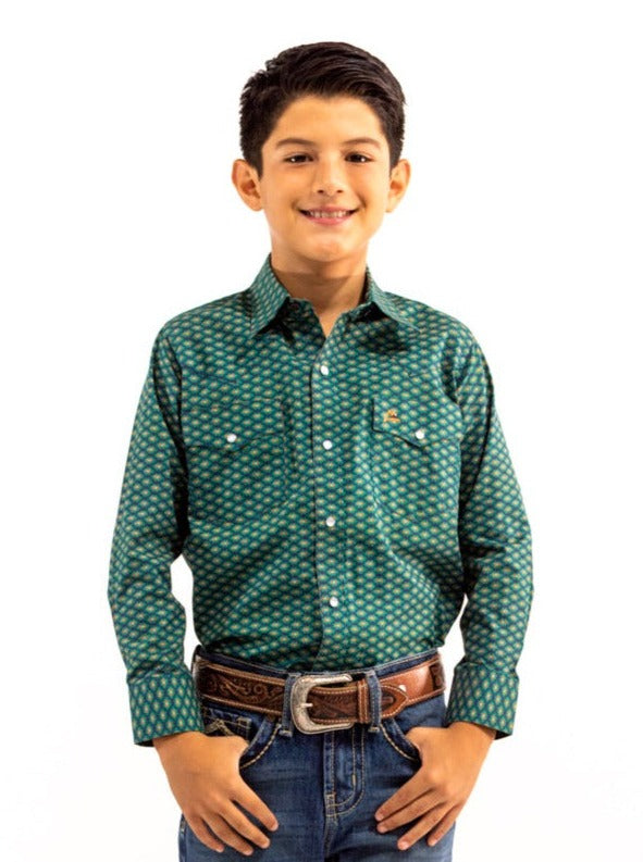 Camisa kids unisex MARINE MOSAIC WITH GREEN CKD025