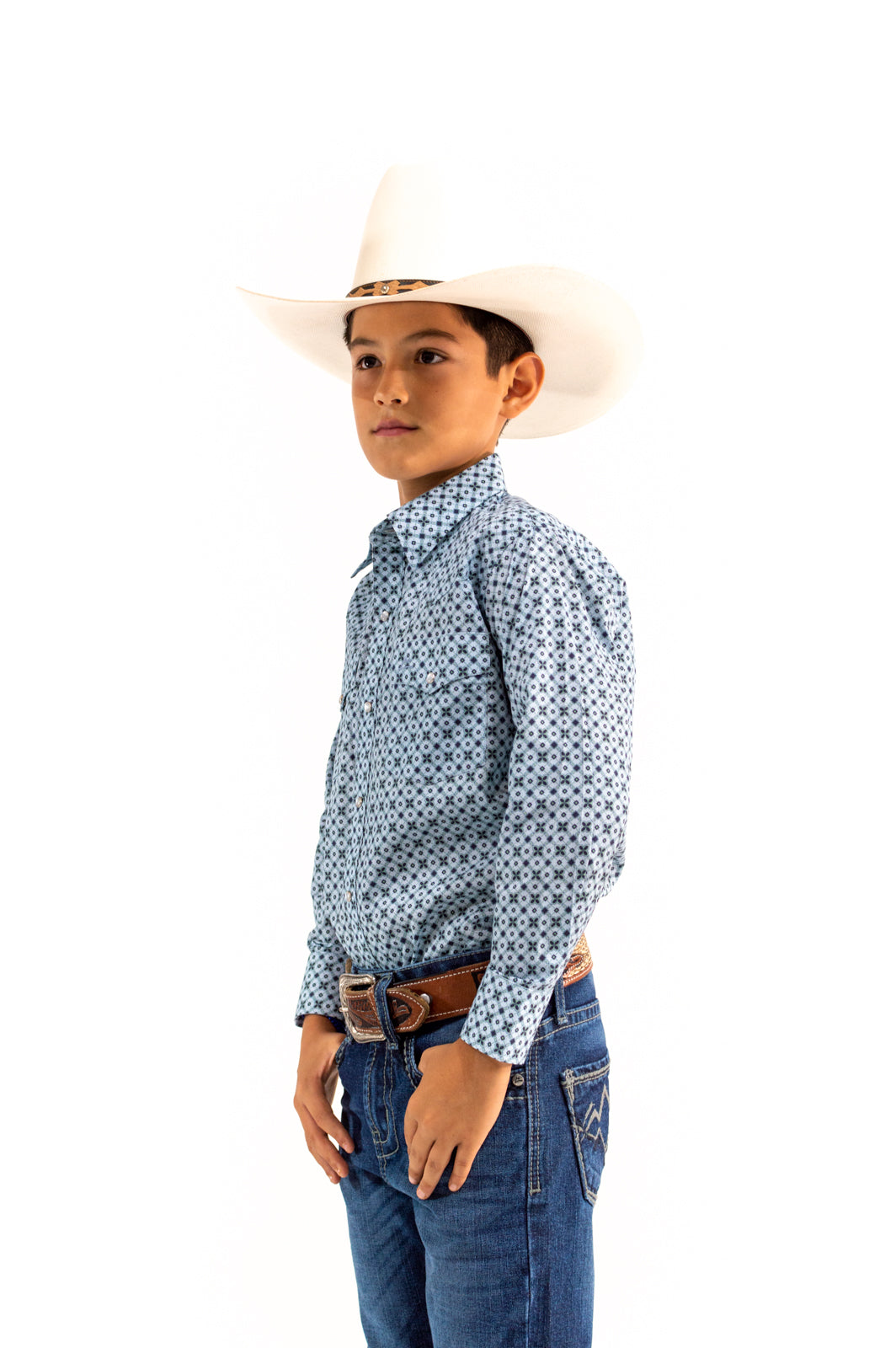 Camisa Kids SKY BLUE MOSAIC WITH MARINE CKD028