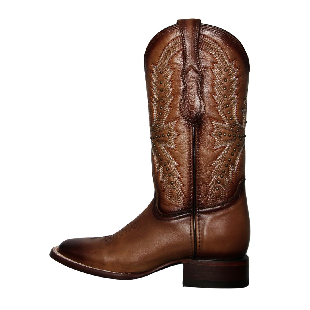 Bota Vaquera de Res Icy Denver Encerado Tabaco