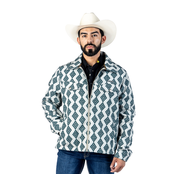 Chamarra Faux Wool Tribal Azteca Dirty White