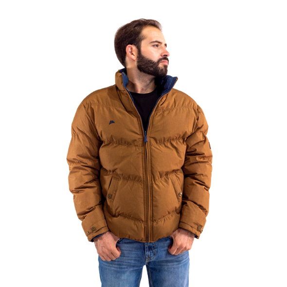 Chamarra Caballero Doble Vista Camel/Navy