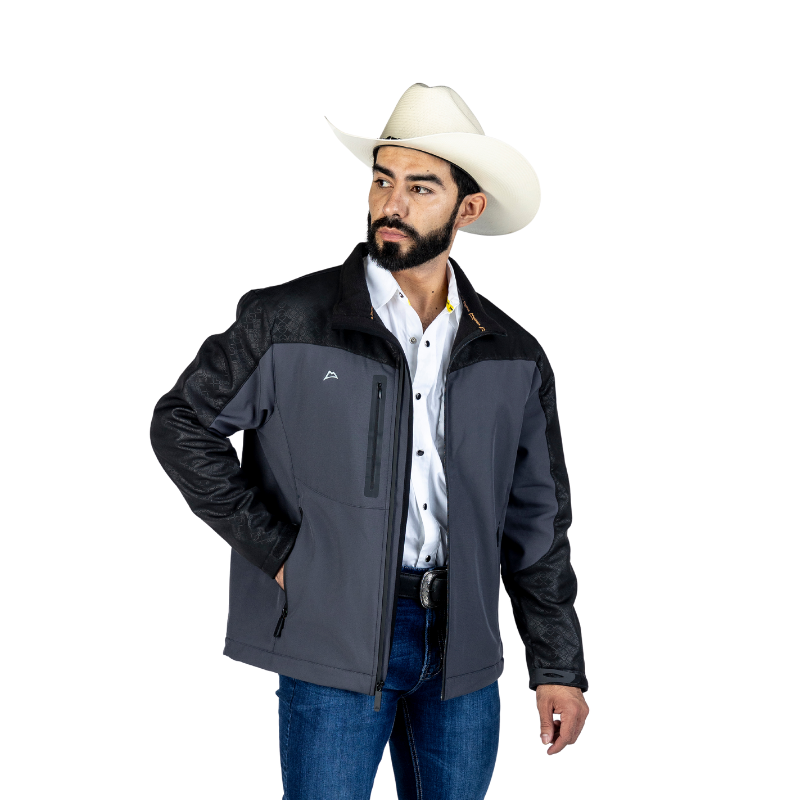 Chamarra Spandex  Forjado Gloss Black-Dark