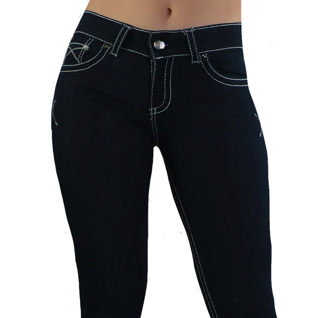 Jeans cintura media azul indigo DM022