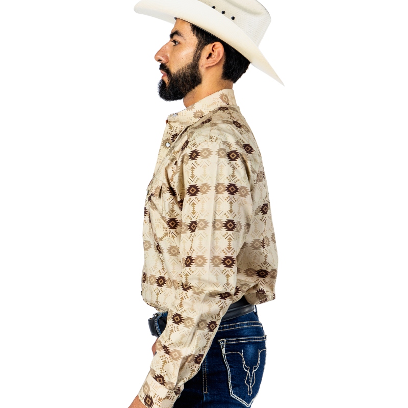 Camisa Vaquera Icy Denver Mosaico Azteca Tribal