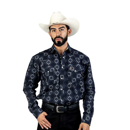 Camisa Vaquera Icy Denver Mosaico Rombos A-CHH194