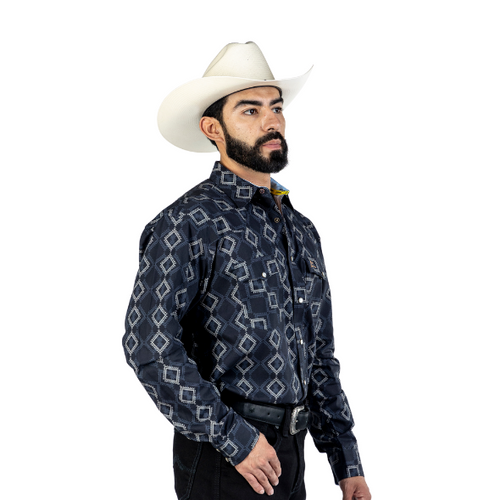 A-CHH194 Camisa Vaquera Icy Denver Mosaico Rombos