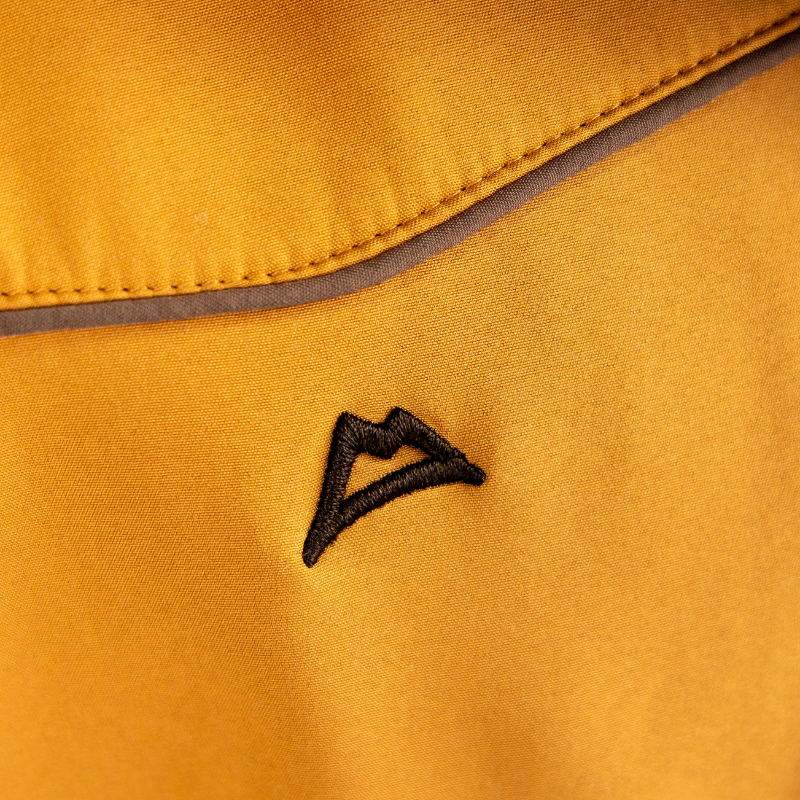 Chamarra Spandex Yellow-Brown Ribete