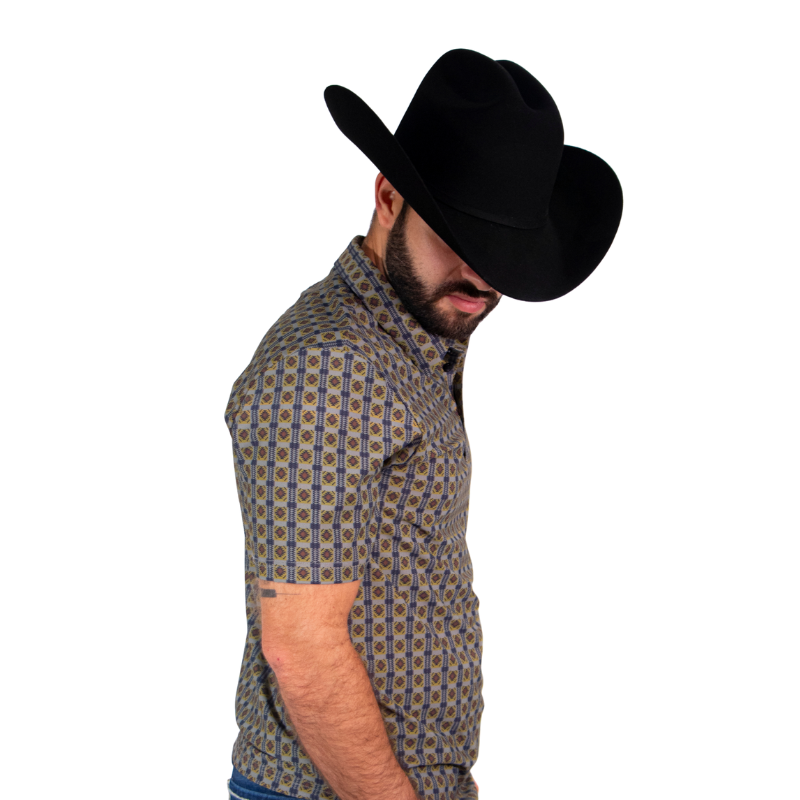 Polo Print UV Verde/Azul/Amarillo Hombre