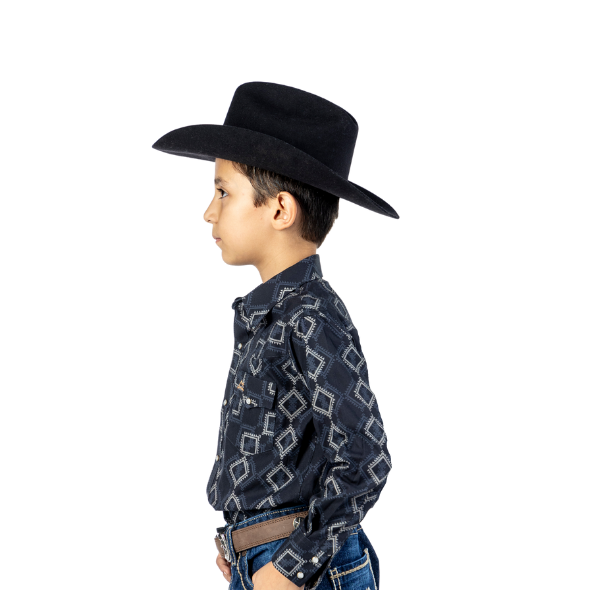 Camisa Kids Estampado Mosaico Rombos