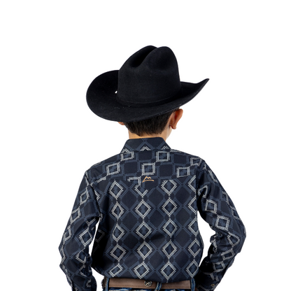 Camisa Kids Estampado Mosaico Rombos CKD044