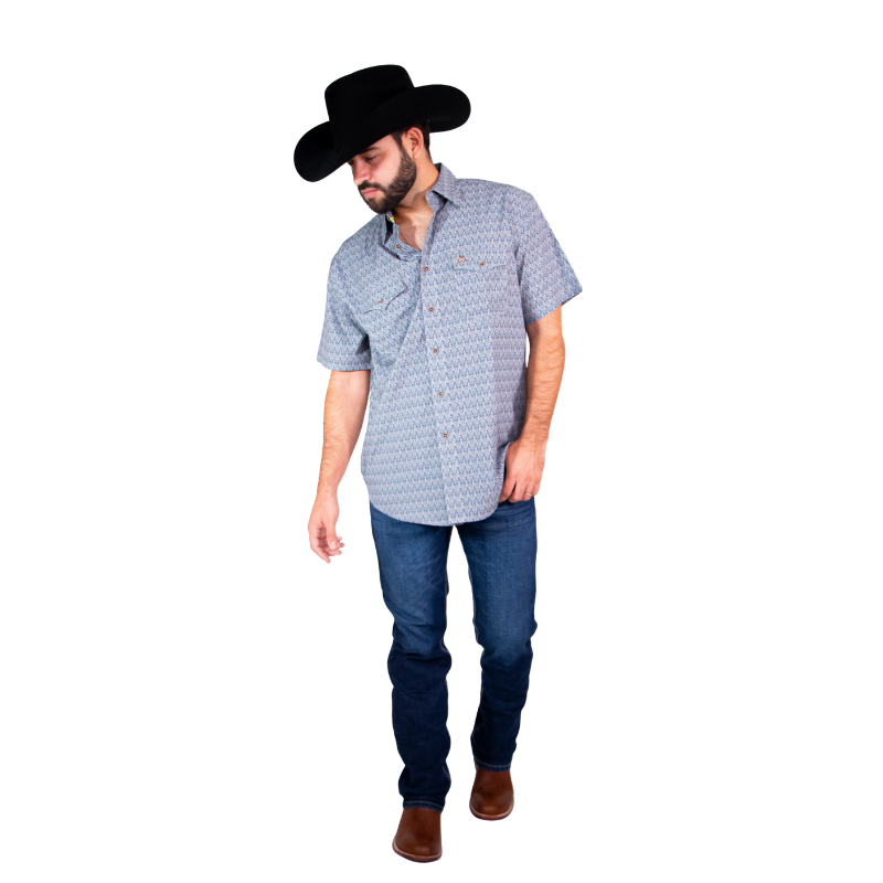 Camisa Vaquera Frisco Estampado Mosaico Bóveda