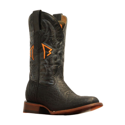 Bota Vaquera Caballero Icy Denver Marlboro Cuello de Toro Negro BD0036-MB