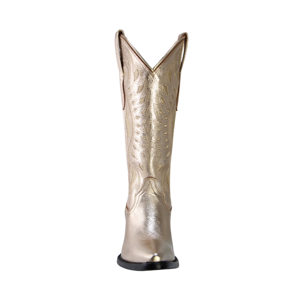 Botas Vaqueras  Sniptoe Metálico Oro