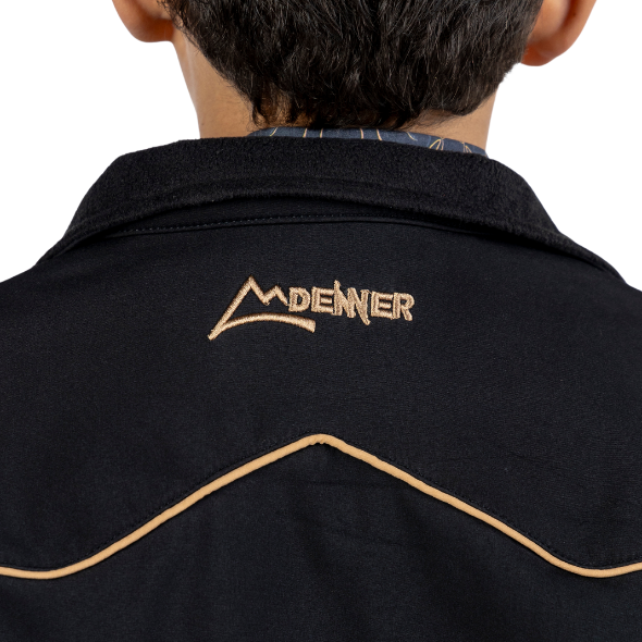 Chamarra Kids Spandex Black con Ribeteado