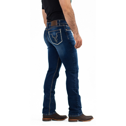 Pantalón Vaquero Caballero Azul Oscuro Toro JH009