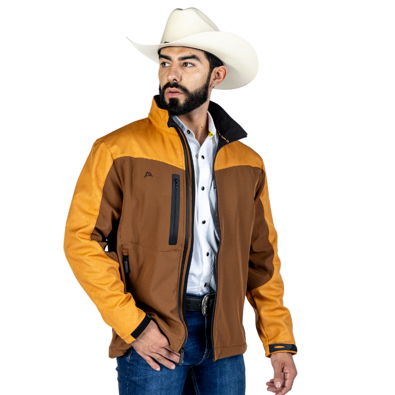 Chamarra Spandex Forjado Gloss Yellow-Brown
