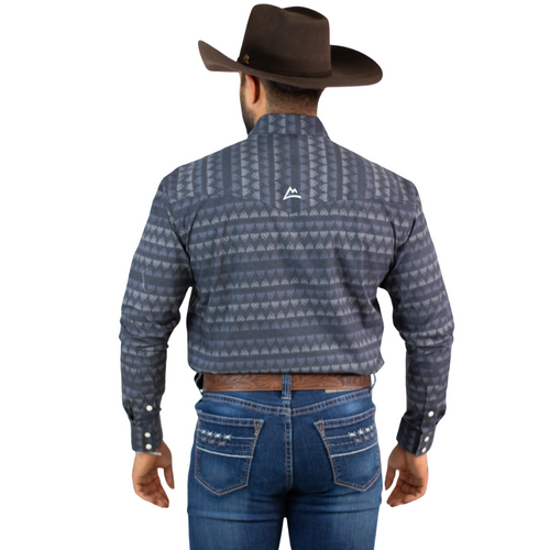 A-CHH181 Camisa Vaquera Penca en Franjas Azul