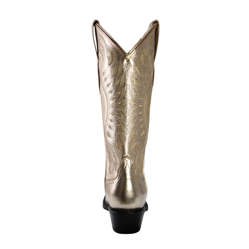 Botas Vaqueras  Sniptoe Metálico Oro