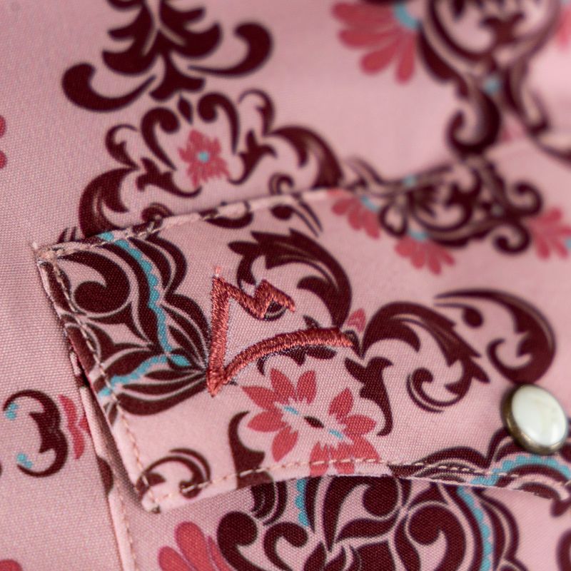 Camisa Vaquera Dama Estampado Mosaico Herrería