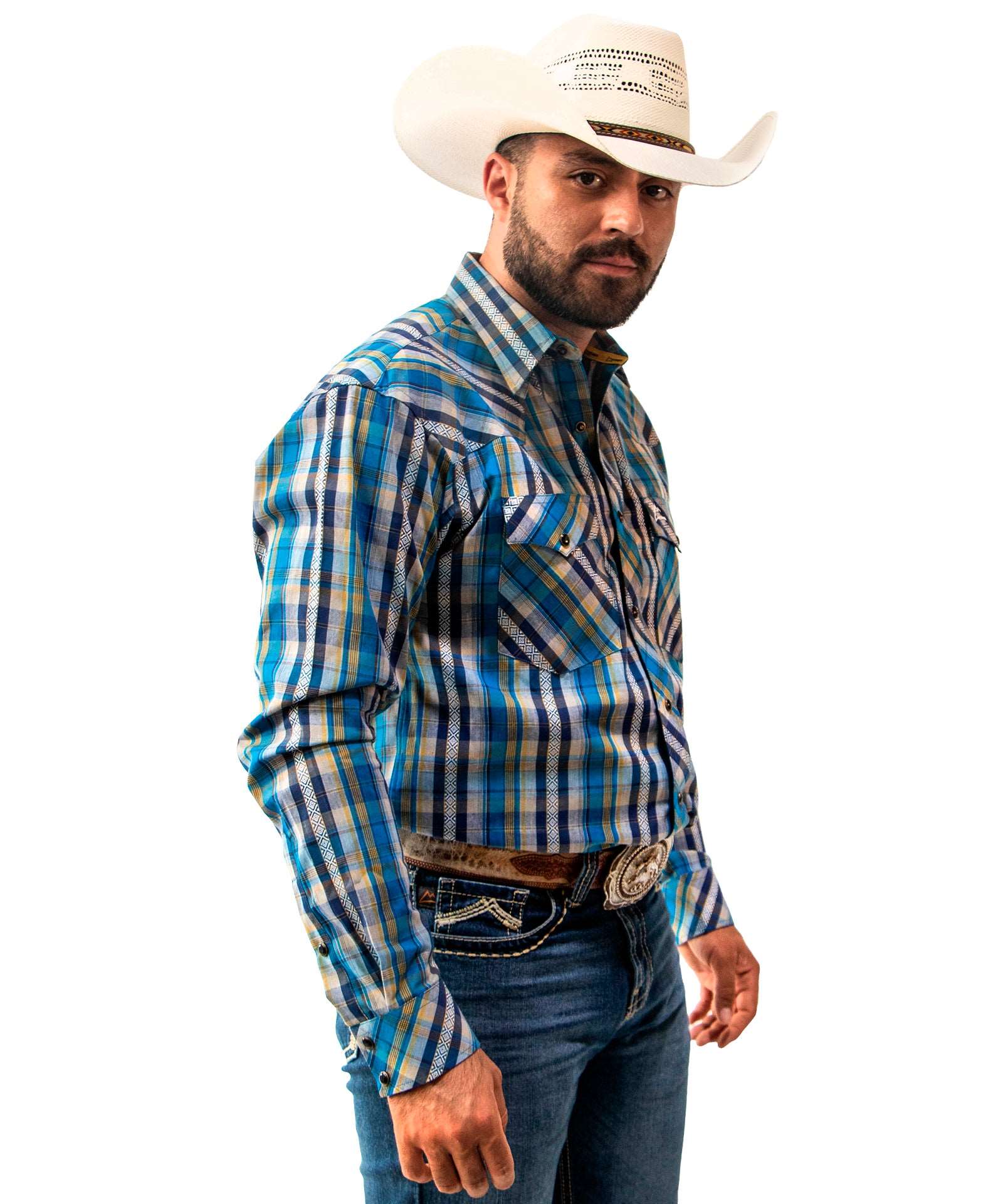 Camisa Vaquera azul/amarillo