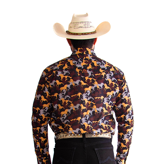 Camisa Vaquera Denver Horses Camouflage