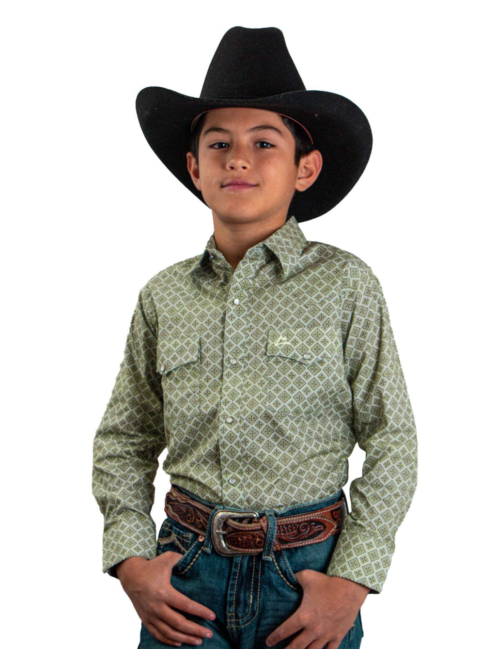Camisa kids Rombos Verde CKD017