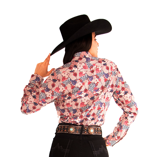 Camisa Vaquera Paisley Whith Animal Print