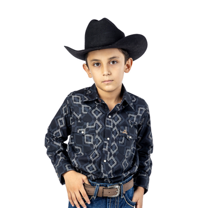 Camisa Kids Estampado Mosaico Rombos CKD044