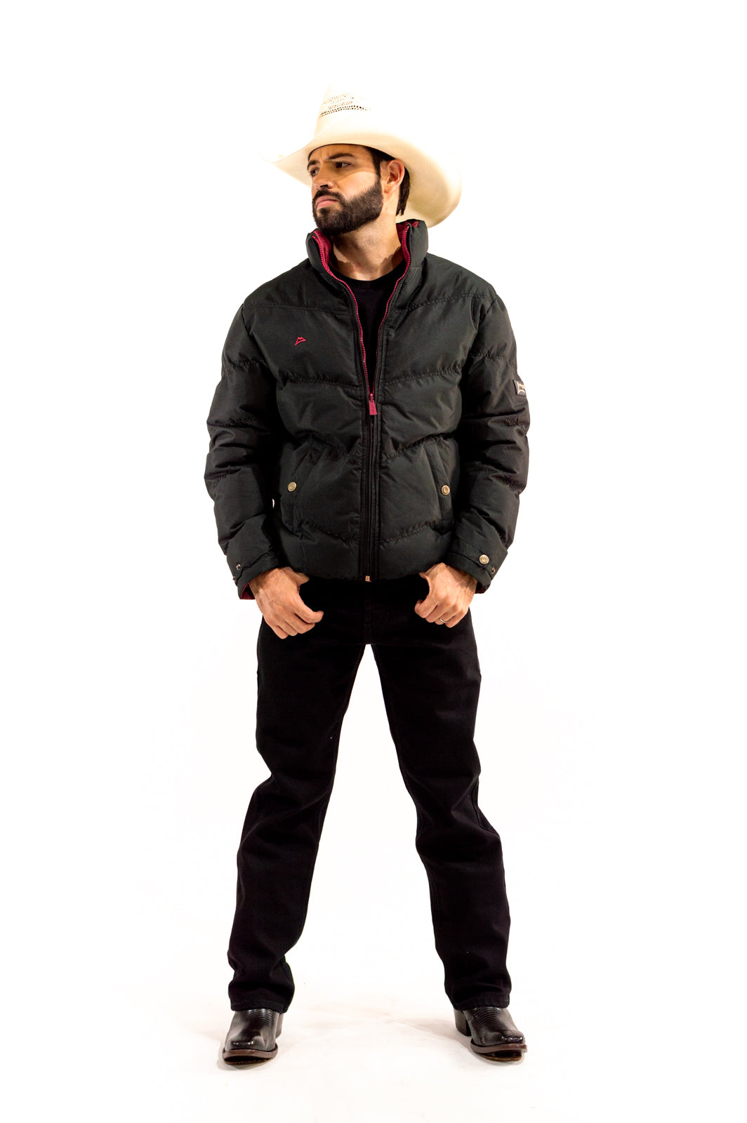 Chamarra Caballero Doble Vista Black/Wine