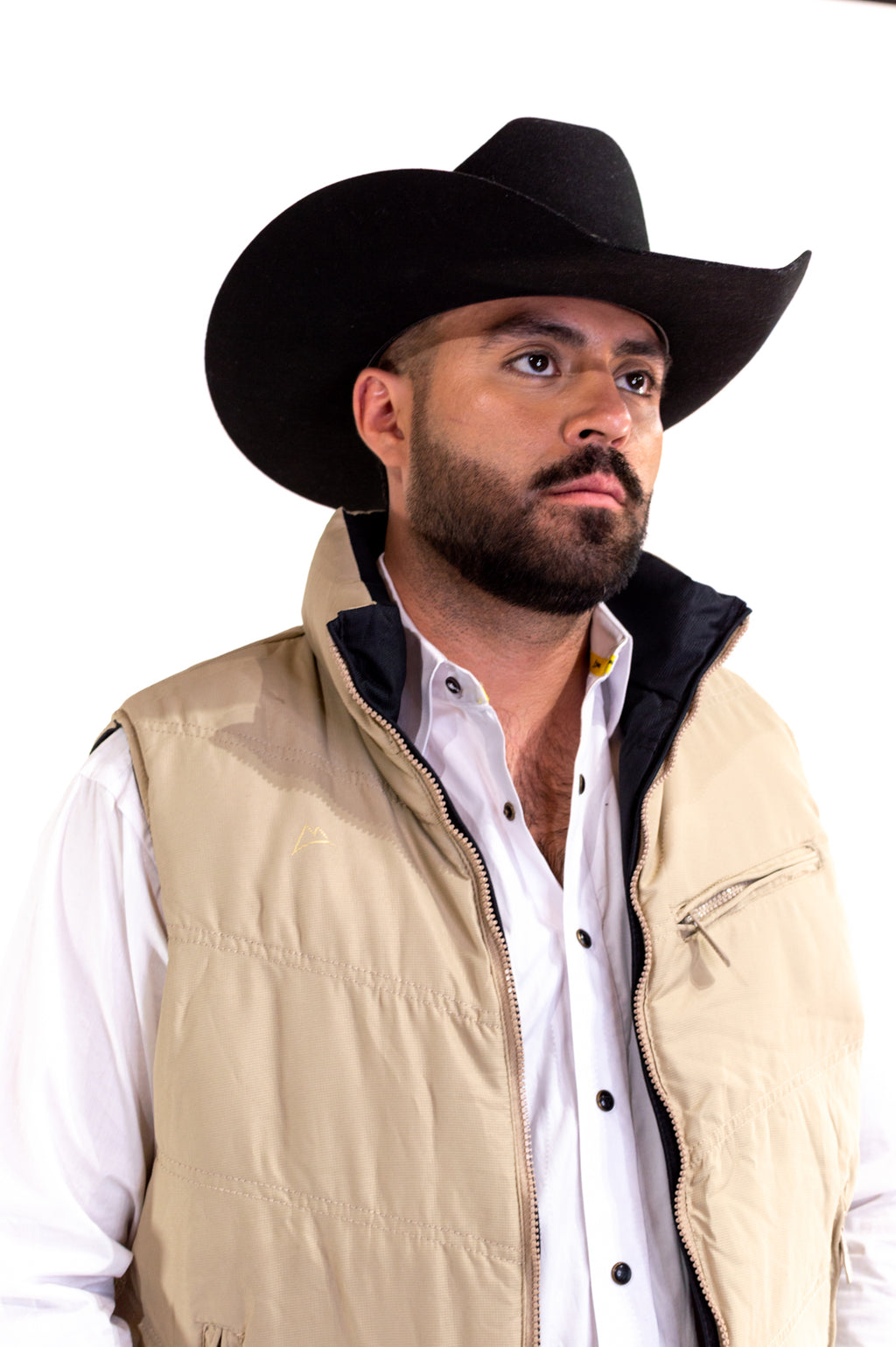 VE120517-DT1-2 Chaleco Caballero Doble Vista Black/Kakhi