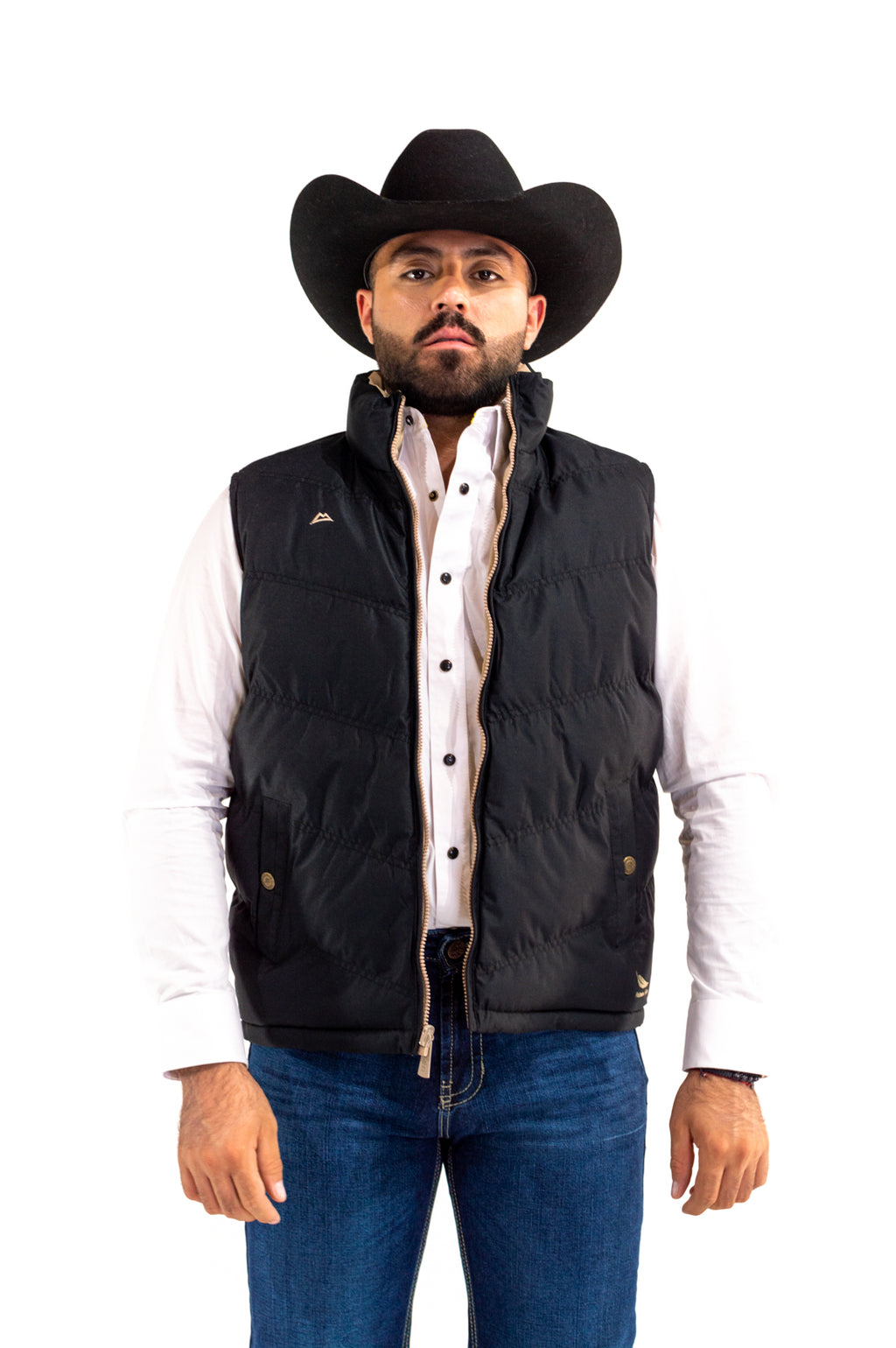 VE120517-DT1-2 Chaleco Caballero Doble Vista Black/Kakhi