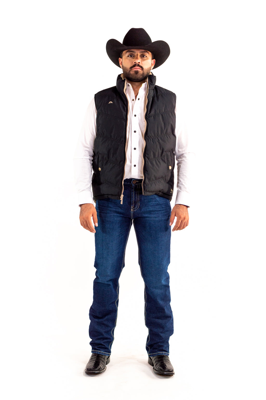 VE120517-DT1-2 Chaleco Caballero Doble Vista Black/Kakhi