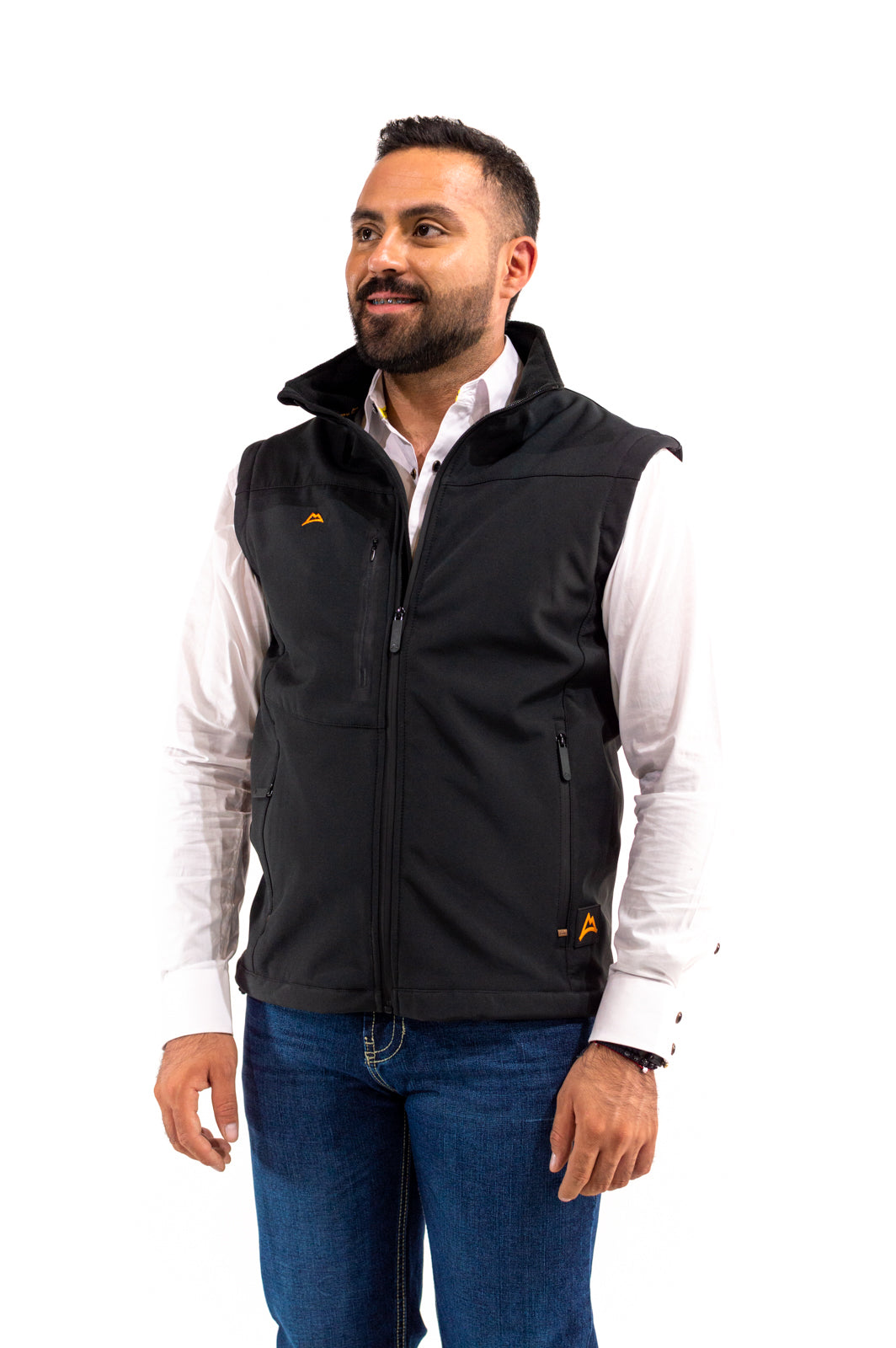 Chaleco Caballero Resistente Al Agua Black Orange