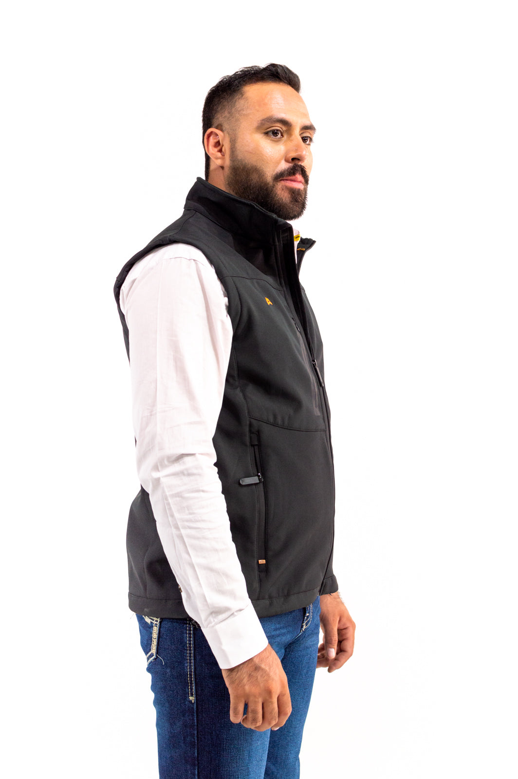 Men's Water Resistant Vest Black Orange VE1995-SP1-2