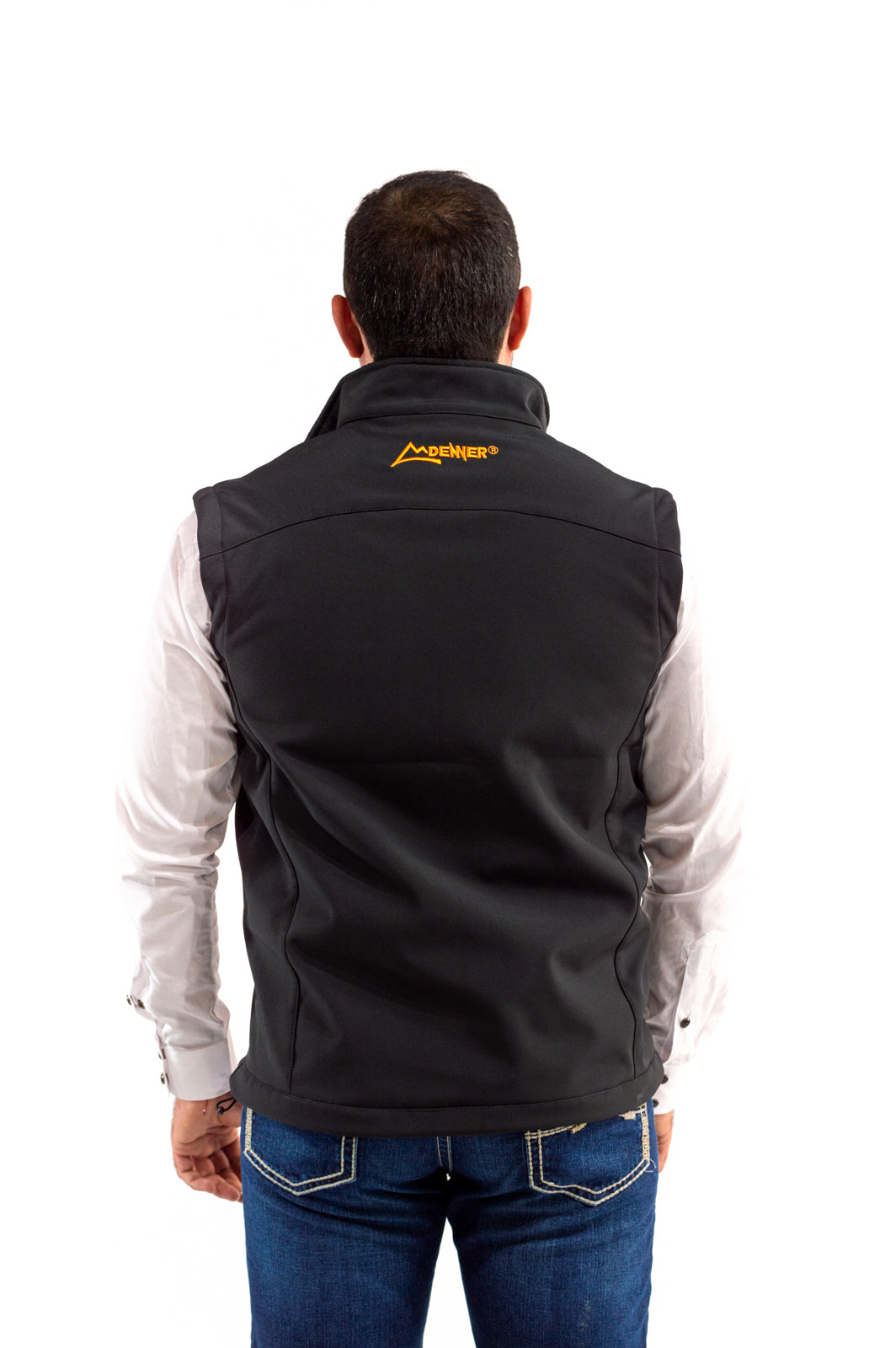 Men's Water Resistant Vest Black Orange VE1995-SP1-2