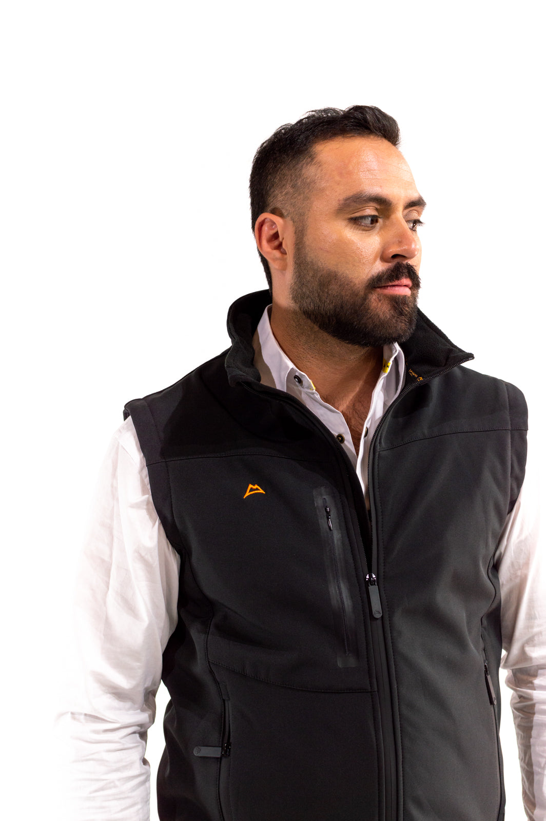 Chaleco Caballero Resistente Al Agua Black Orange