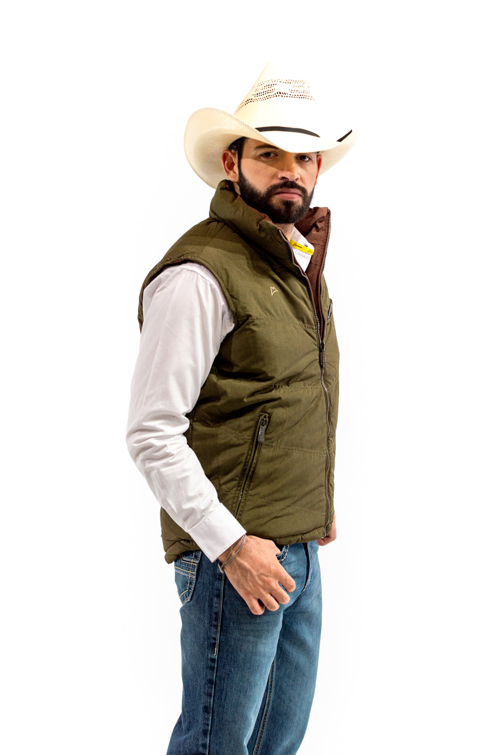 Chaleco Caballero Doble Vista Red Coffee/Dark Olive VE120517-ME3-8