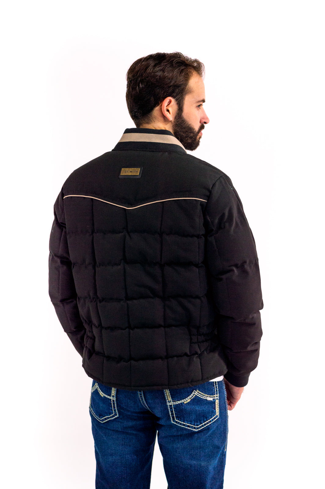 Men's black/kakhi canvas jacket JK0314-CV1-12